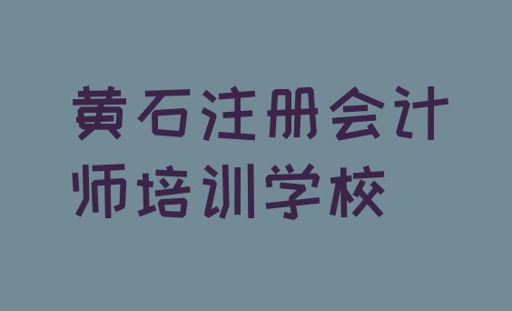 十大黄石下陆区注册会计师培训班一小时多少钱(黄石下陆区比较正规的注册会计师学校有哪些)排行榜