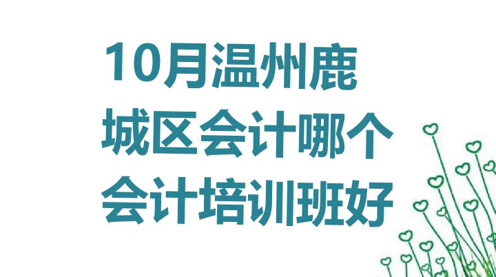 十大10月温州鹿城区会计哪个会计培训班好排行榜