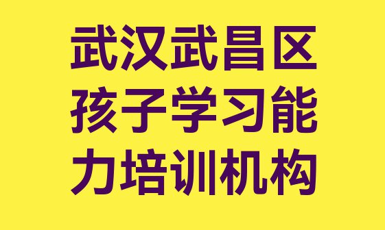 十大10月武汉武昌区孩子学习能力线下孩子学习能力辅导机构哪家好十大排名排行榜