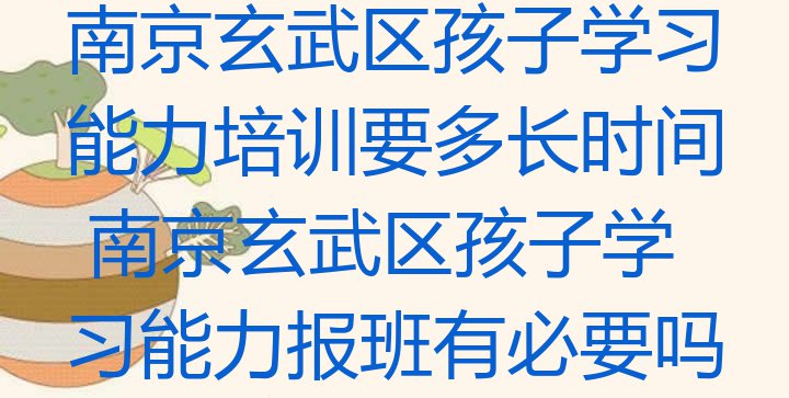 十大南京玄武区孩子学习能力培训要多长时间 南京玄武区孩子学习能力报班有必要吗排行榜