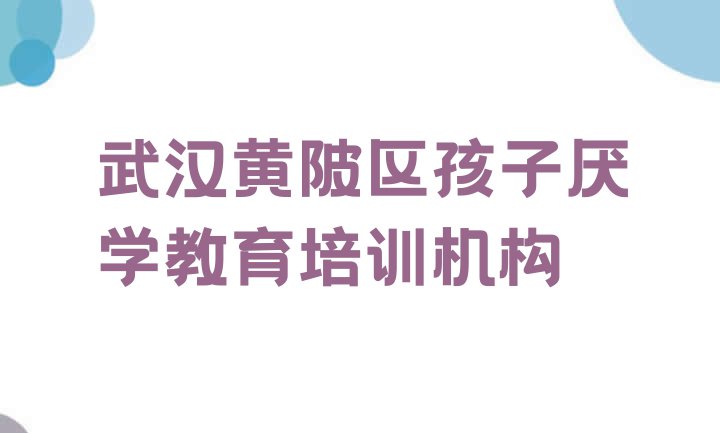 十大2024年武汉黄陂区孩子厌学教育培训招生 武汉黄陂区孩子厌学教育培训评价排行榜