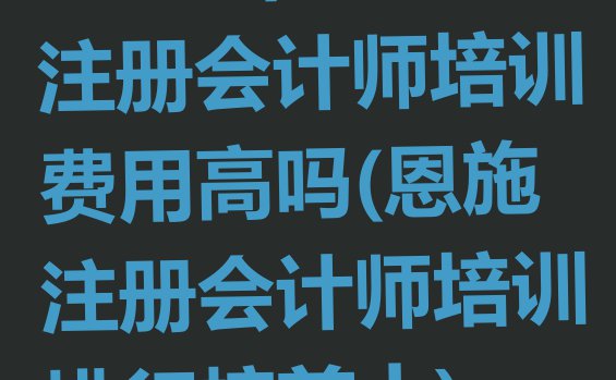 十大2024年恩施注册会计师培训费用高吗(恩施注册会计师培训排行榜前十)排行榜