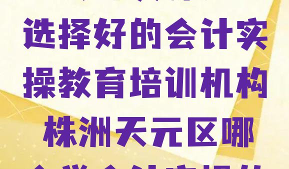 十大11月株洲天元区会计实操如何选择好的会计实操教育培训机构 株洲天元区哪个学会计实操的学校好排行榜