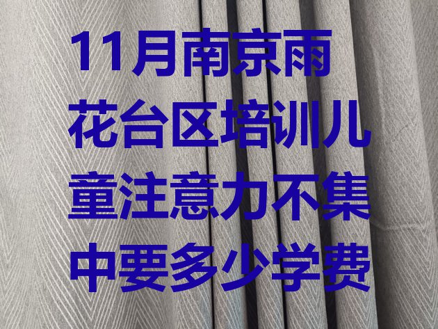 十大11月南京雨花台区培训儿童注意力不集中要多少学费排行榜