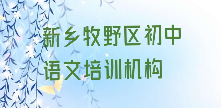 十大新乡初中语文网校排名前十的品牌 新乡牧野区初中语文附近有什么初中语文培训班吗排行榜