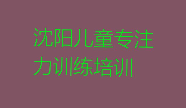 十大2024年沈阳儿童专注力训练速成培训(沈阳于洪区儿童专注力训练如何选择培训课程)排行榜