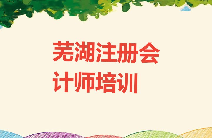 十大芜湖镜湖区注册会计师比较好的培训学校排行榜