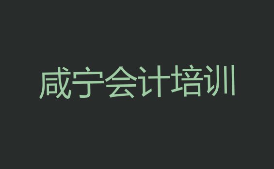 十大咸宁咸安区暑期会计班排行榜