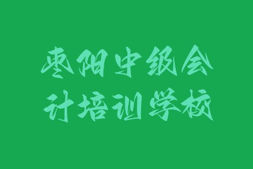 十大11月排名前几的枣阳中级会计培训学校排行榜