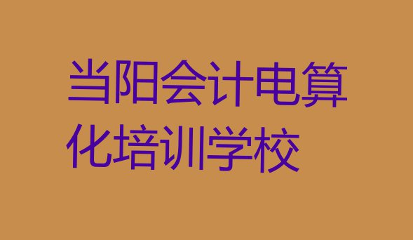 十大当阳会计电算化辅导班在线的和线下哪个好 当阳会计电算化班价目表怎么看排行榜