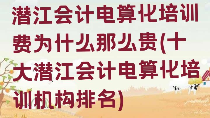 十大潜江会计电算化培训费为什么那么贵(十大潜江会计电算化培训机构排名)排行榜