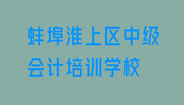 十大2024年蚌埠淮上区比较好中级会计培训课程十大排名排行榜