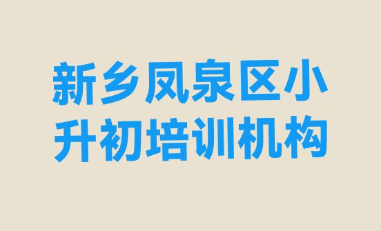 新乡凤泉区哪里有正规的小升初学校(新乡凤泉区小升初培训课程表)”