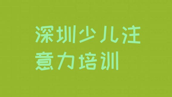 深圳罗湖区少儿注意力不集中好的少儿注意力不集中培训班排名前十”