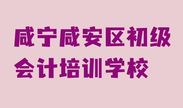 2024年咸宁咸安区初级会计专业培训机构排名(咸宁有什么初级会计机构)”