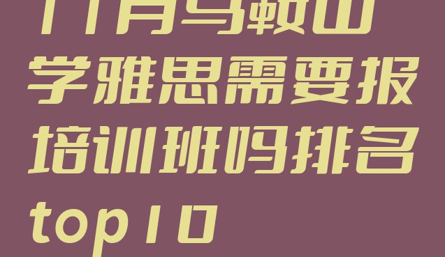 11月马鞍山学雅思需要报培训班吗排名top10”