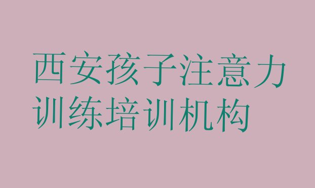 2024年西安孩子注意力训练培训课件(西安高陵区孩子注意力训练有没有比较好的孩子注意力训练教育培训机构推荐)”