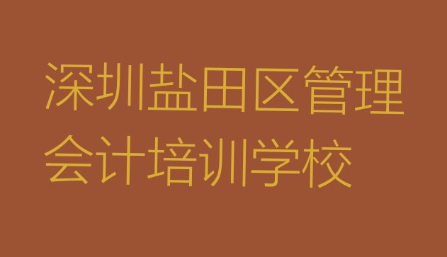 深圳盐田区管理会计哪里学的好 深圳盐田区管理会计培训学校在哪里找”