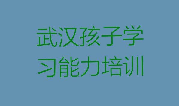 武汉江岸区孩子学习能力培训哪家好”