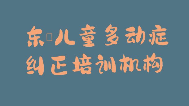 2024年东莞儿童多动症纠正对于培训班的建议 东莞学儿童多动症纠正”