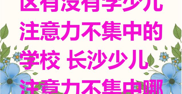 11月长沙芙蓉区有没有学少儿注意力不集中的学校 长沙少儿注意力不集中哪里有培训班”