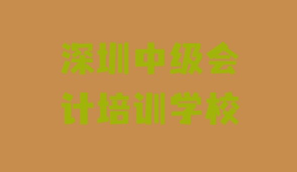 十大2024年深圳莲花街道中级会计培训价格学费排行榜