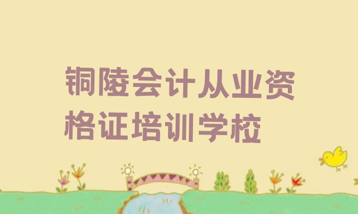 铜陵铜官区会计从业资格证有没有好的会计从业资格证培训班推荐排名top10”