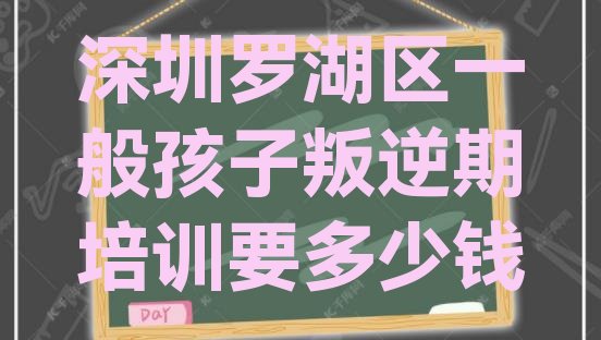 十大深圳罗湖区一般孩子叛逆期培训要多少钱排行榜