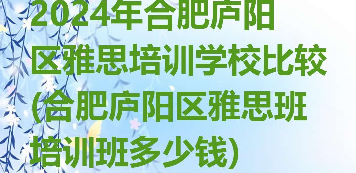 十大2024年合肥庐阳区雅思培训学校比较(合肥庐阳区雅思班培训班多少钱)排行榜