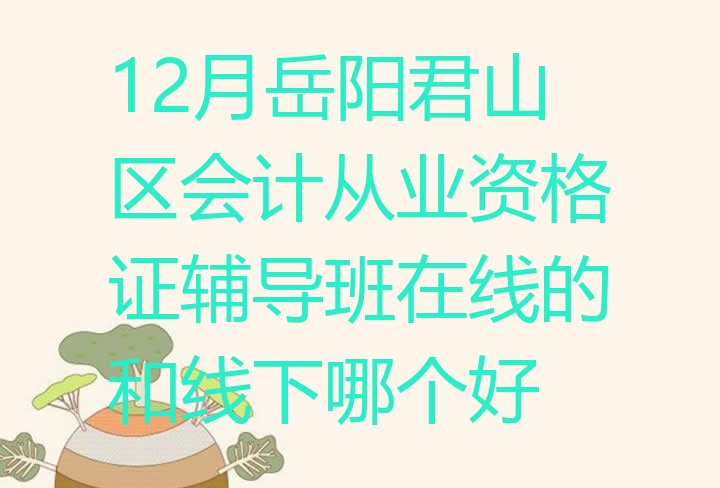 十大12月岳阳君山区会计从业资格证辅导班在线的和线下哪个好排行榜