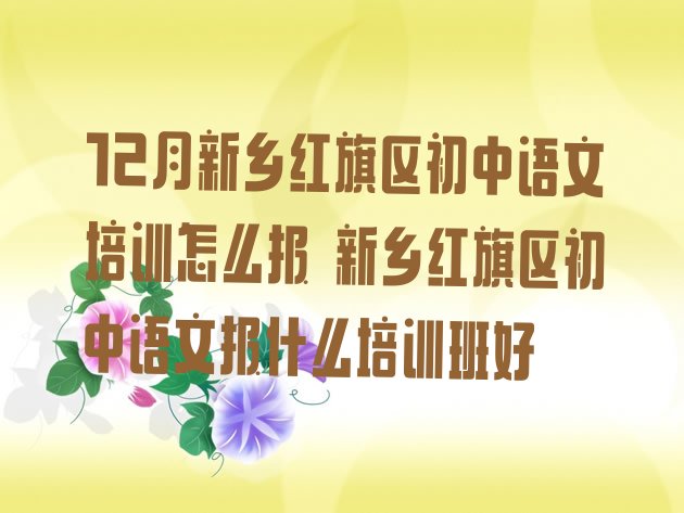 十大12月新乡红旗区初中语文培训怎么报 新乡红旗区初中语文报什么培训班好排行榜