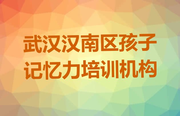 十大武汉汉南区哪个孩子记忆力培训学校好(武汉汉南区培训孩子记忆力多少费用)排行榜