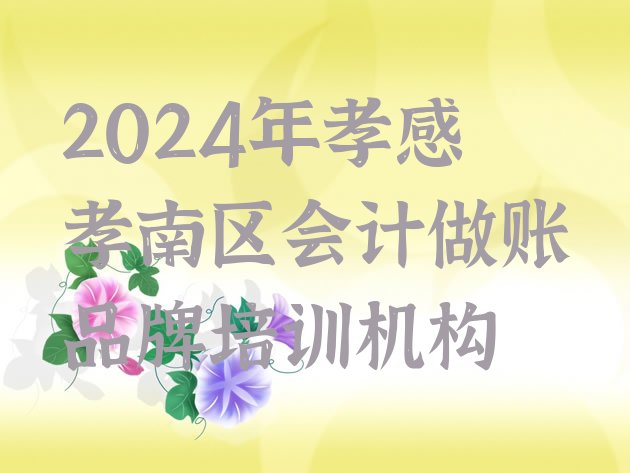 十大2024年孝感孝南区会计做账品牌培训机构排行榜