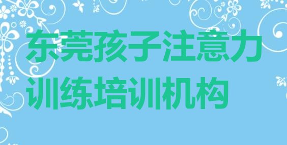 十大2024年东莞哪个学孩子注意力训练的学校好，快来看看排行榜