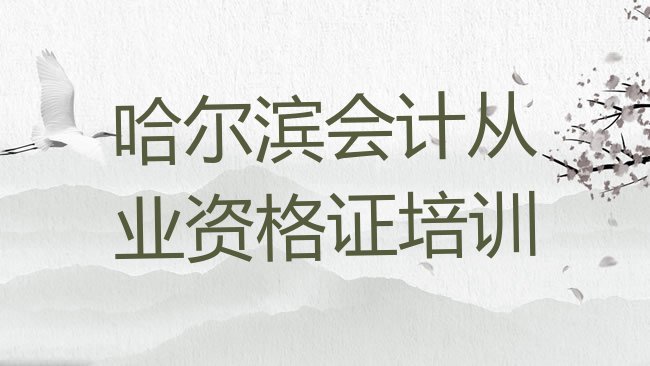 十大1月哈尔滨松北区会计从业资格证培训学校一节课多少钱排行榜