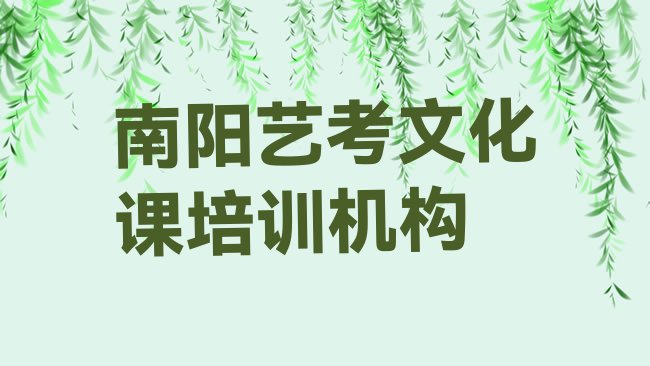 十大2025年南阳卧龙区艺考文化课培训要多久时间学会名单更新汇总，建议查看排行榜