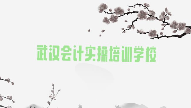 1月武汉汉阳区学会计实操在哪儿学，怎么挑选