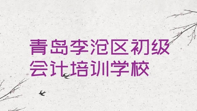 十大2025年青岛李沧区初级会计培训在什么地方进行，快来看看排行榜