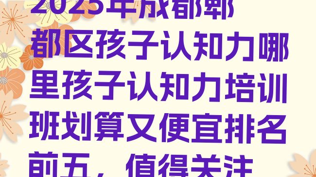 十大2025年成都郫都区孩子认知力哪里孩子认知力培训班划算又便宜排名前五，值得关注排行榜