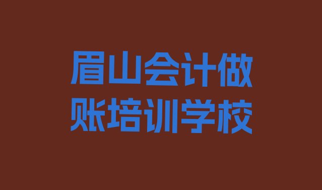 十大2025年眉山会计做账培训线下排名前五，倾心推荐排行榜