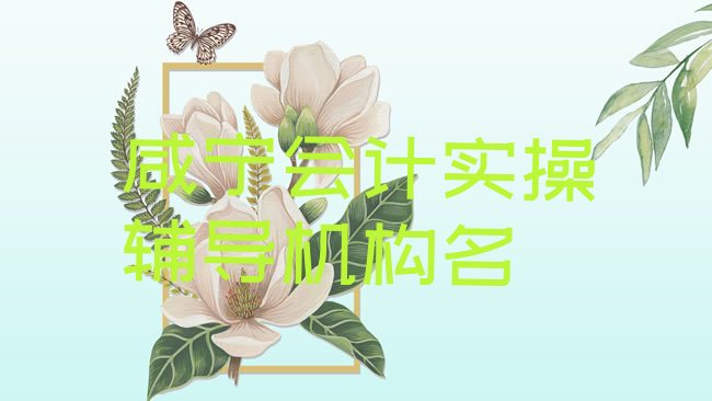 十大咸宁会计实操辅导机构名排行榜