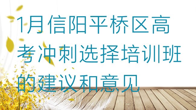 十大1月信阳平桥区高考冲刺选择培训班的建议和意见排行榜