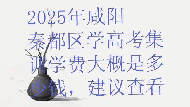 十大2025年咸阳秦都区学高考集训学费大概是多少钱，建议查看排行榜