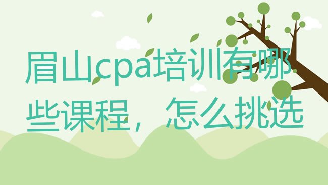 十大眉山cpa培训有哪些课程，怎么挑选排行榜