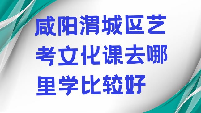 十大咸阳渭城区艺考文化课去哪里学比较好排行榜