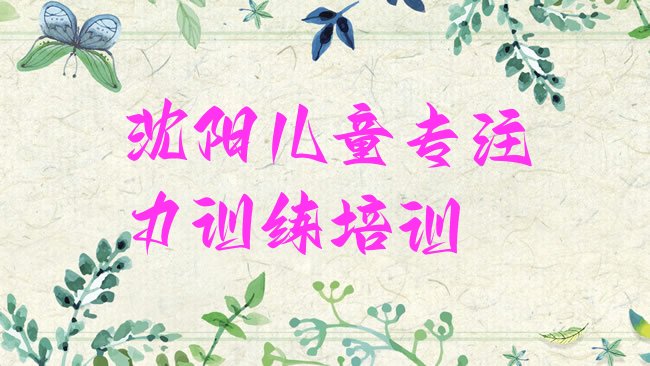 十大2025年沈阳大东区儿童专注力训练培训课程都有哪些内容，不容忽视排行榜