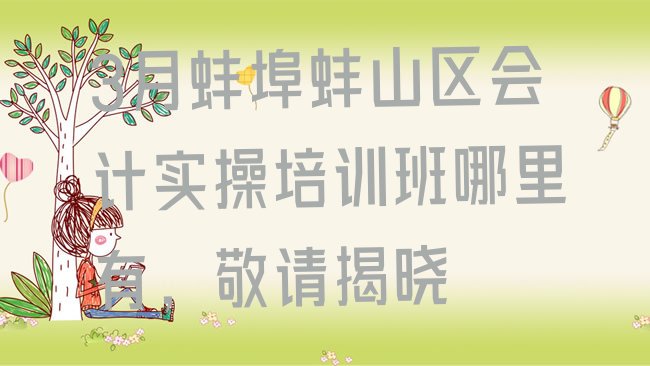 十大3月蚌埠蚌山区会计实操培训班哪里有，敬请揭晓排行榜