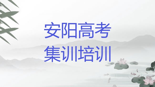 十大2025年安阳文峰区高考集训学校哪家好排名top10排行榜