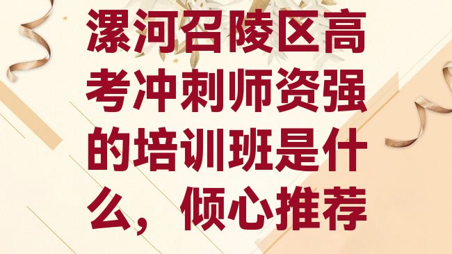 十大漯河召陵区高考冲刺师资强的培训班是什么，倾心推荐排行榜