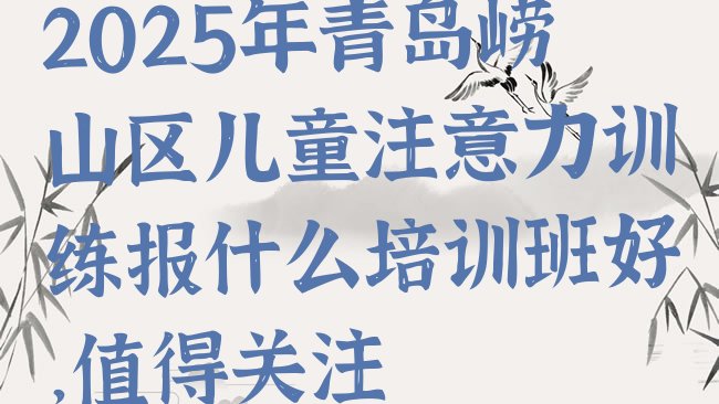 十大2025年青岛崂山区儿童注意力训练报什么培训班好，值得关注排行榜